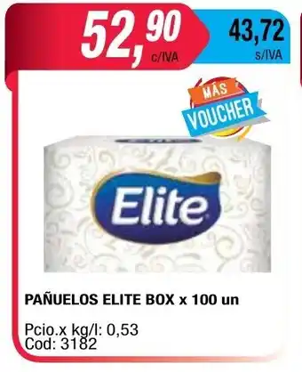 Maxiconsumo Elite Pañuelos Box x 100 un oferta