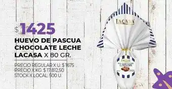 Disco Huevo de pascua chocolate leche lacasa oferta
