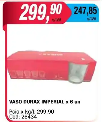 Durax Imperial Vaso x 6 un