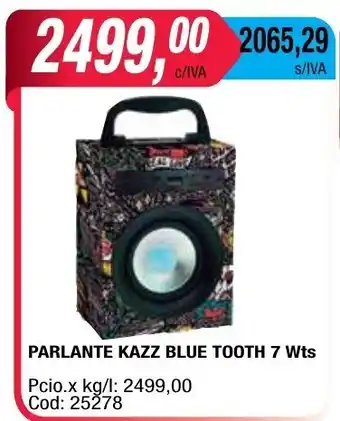 Maxiconsumo Parlante Kazz Blue Tooth 7 wts oferta