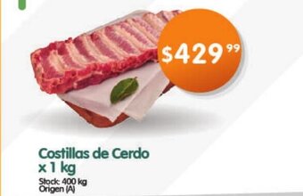 Supermercados Buenos Días Costillas de Cerdo x 1 kg oferta