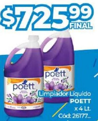 Diarco Poett Limpiador Líquido 4L oferta