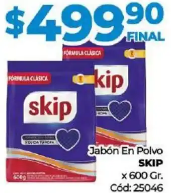 Diarco Skip Jabón En Polvo 600g oferta