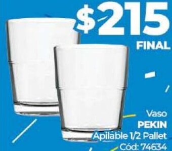 Diarco Pekin Vaso Apilable 1/2 Pallet oferta