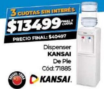 Diarco Kansai Dispenser De Pie oferta