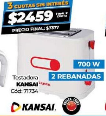 Diarco Kansai Tostadora 700W oferta