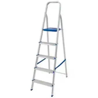 Frávega Escalera plegable de aluminio 5 escalones oferta