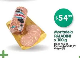 Supermercados Buenos Días Paladini Mortadela x 100 g oferta