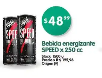 Supermercados Buenos Días Speed Bebida energizante x 250 cc oferta