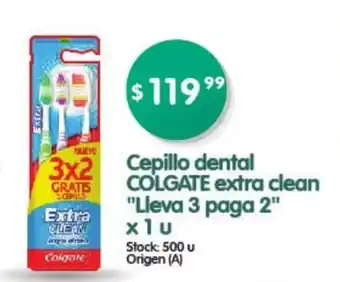 Supermercados Buenos Días Colgate Cepillo dental extra clean "Lleva 3 paga 2" x 1 u oferta