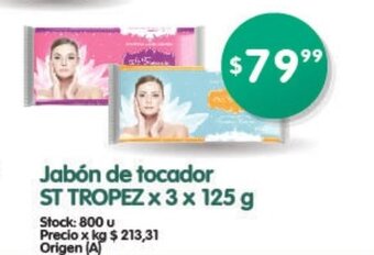 Supermercados Buenos Días St Tropez Jabón de tocador x 3 x 125 g oferta