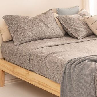 Arredo Juego de sábanas extra queen size extra suave tres flores oferta
