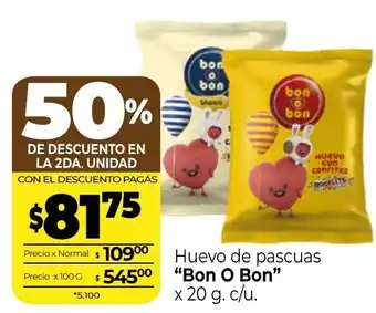 La Anonima Bon O Bon Huevo de pascuas x 20 g. c/u. oferta