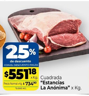 La Anonima Estancias La Anónima Cuadrada x kg. oferta