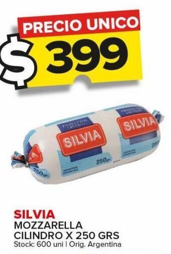 Carrefour Maxi Mozzarella silvia cilindro 250g oferta