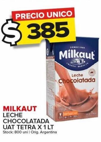 Carrefour Maxi Leche chocolatada milkaut x 1l oferta