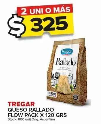 Carrefour Maxi Queso rallado tregar x 120g oferta