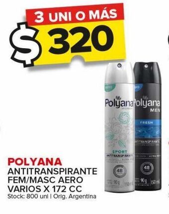 Carrefour Maxi Antitranspirante polyana x 172cc oferta