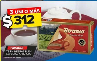 Carrefour Maxi Té en hebras taraguí x 180g oferta