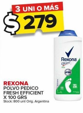 Carrefour Maxi Polvo pedico rexona x 100g oferta