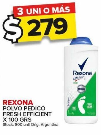 Carrefour Maxi Polvo pédico rexona 100g oferta