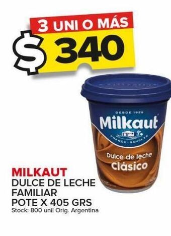 Carrefour Maxi Dulce de leche milkaut x 405g oferta