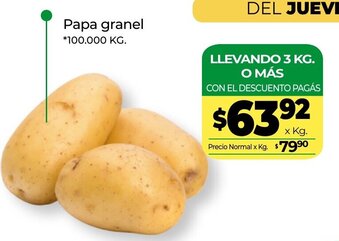 La Anonima Papa granel *100.000 kg. oferta