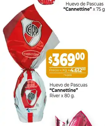 La Anonima Cannettine Huevo de Pascuas River x 80 g. oferta