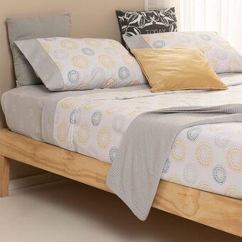 Arredo Juego de sábanas king size algodón peinado círculo punteado oferta