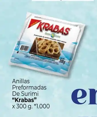 La Anonima Krabas Anillas Preformadas De Surimi x 300 g. *1.000 oferta