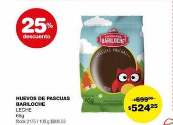 Atomo Conviene Huevos de pascuas bariloche leche 25% descuento oferta