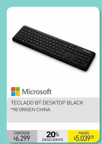Microsoft teclado bt desktop black