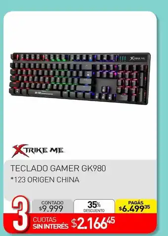 La Anonima Teclado gamer gk980 xtrike me oferta