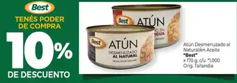 La Anonima Best Atún Desmenuzado al Natural/en Aceite x 170 g. c/u. *1.000 oferta