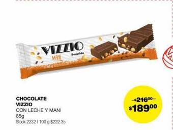 Atomo Conviene Chocolate vizzio con leche y mani oferta