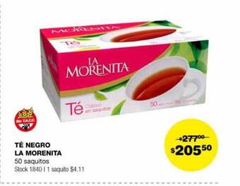 Atomo Conviene Té negro la morenita oferta