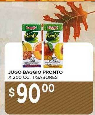 Supermercados Mayor Jugo baggio pronto oferta