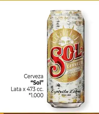 La Anonima Sol Cerveza Lata x 473 cc. *1.000 oferta