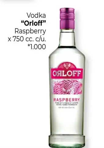 Orloff Vodka Raspberry x 750 cc. c/u. *1.000