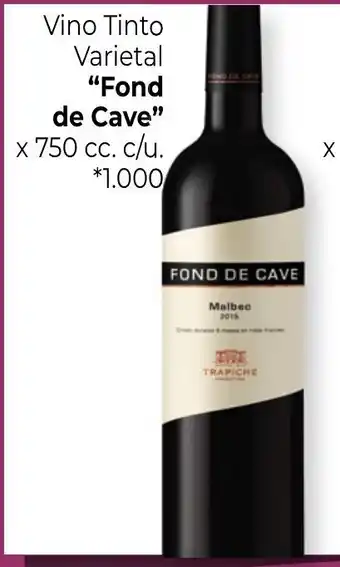 La Anonima Fond de Cave Vino Tinto Varietal x 750 cc. c/u. *1.000 oferta
