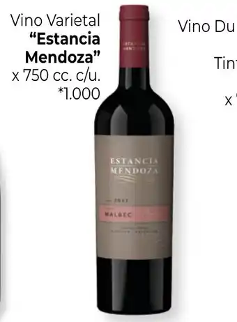 La Anonima Estancia Mendoza Vino Varietal x 750 cc. c/u. *1.000 oferta