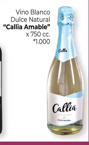La Anonima Callia Amable Vino Blanco Dulce Natural x 750 cc. *1.000 oferta