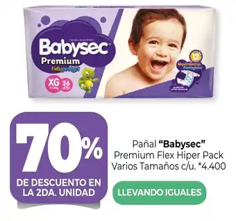 La Anonima Babysec Pañal Premium Flex Hiper Pack Varios Tamaños c/u. *4.400 oferta