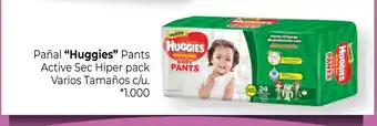 La Anonima Huggies Pañal Pants Active Sec Hiper pack Varios Tamaños c/u. *1.000 oferta