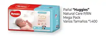 La Anonima Huggies Pañal Natural Care P/RN Mega Pack Varios Tamaños *1.400 oferta