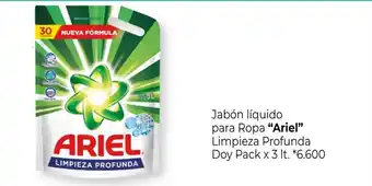 La Anonima Ariel Jabón líquido para Ropa Limpieza Profunda Doy Pack x 3lt. *6.600 oferta