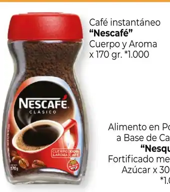 La Anonima Nescafé Café instantáneo Cuerpo y Aroma x 170 gr. oferta