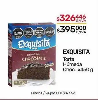 Nini Mayorista Exquisita torta húmeda choc. oferta