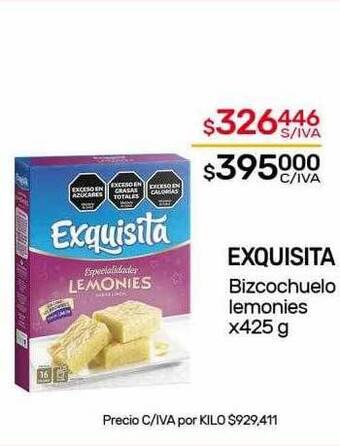 Nini Mayorista Exquisita bizcochuelo lemonies oferta