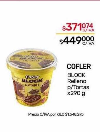 Nini Mayorista Cofler block relleno p tortas oferta